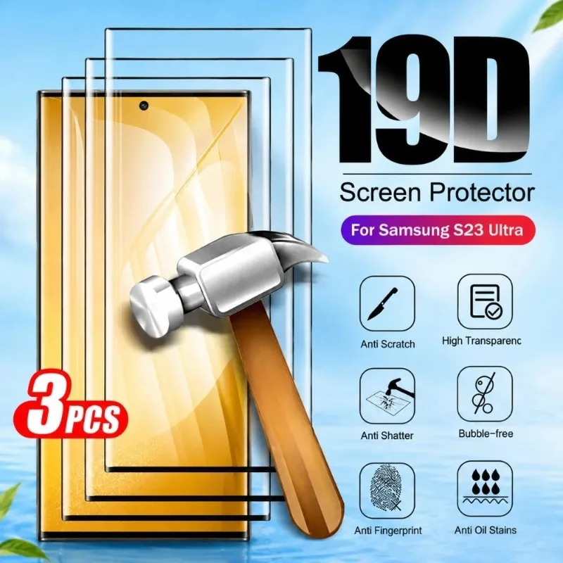 3 Stück Vollflächiges Panzerglas für Samsung Galaxy S26 S25 S23 S24 Ultra S22+ S21+ S20+ S25 S24 FE Kratzfestes Schutzglas