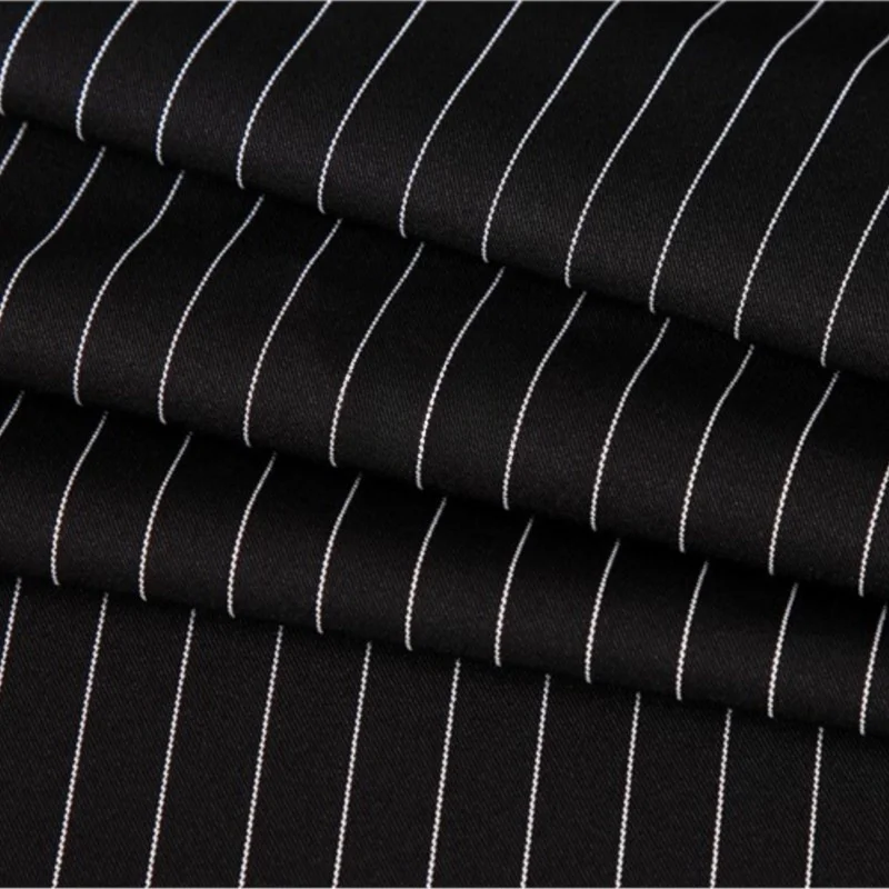 on Black Background and Vertical Smooth Opaque Designer Fabric Yarn-Dyed Fine Grain