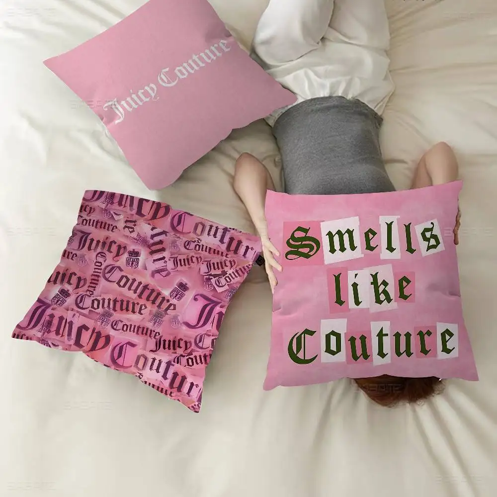 J-Juicy Coole C-Couture-Kissenbezüge, Cartoon-Sofa, dekorativ, für Zuhause, doppelseitiger Druck, kurzer Plüsch, niedlicher Kissenbezug