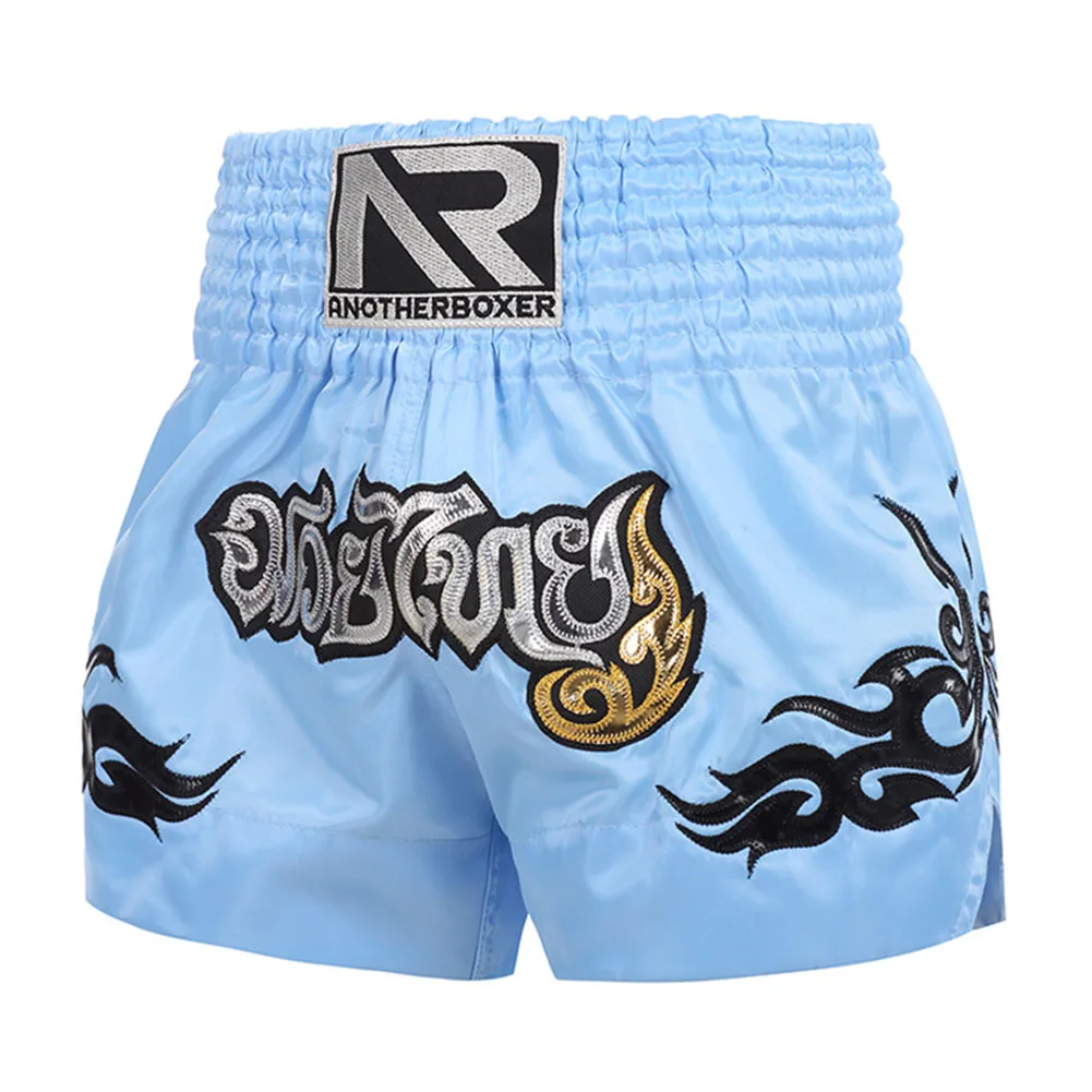 Muay Thai Shorts Cage Fight Kickboxing Pants Men Women Child Boy Girl Embroidery MMA Martial Arts Thai Muay Boran Boxing Shorts