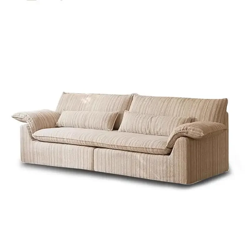 

French, retro, soufflé, fabric, sofa, removable, antique, living room, high-end, combination