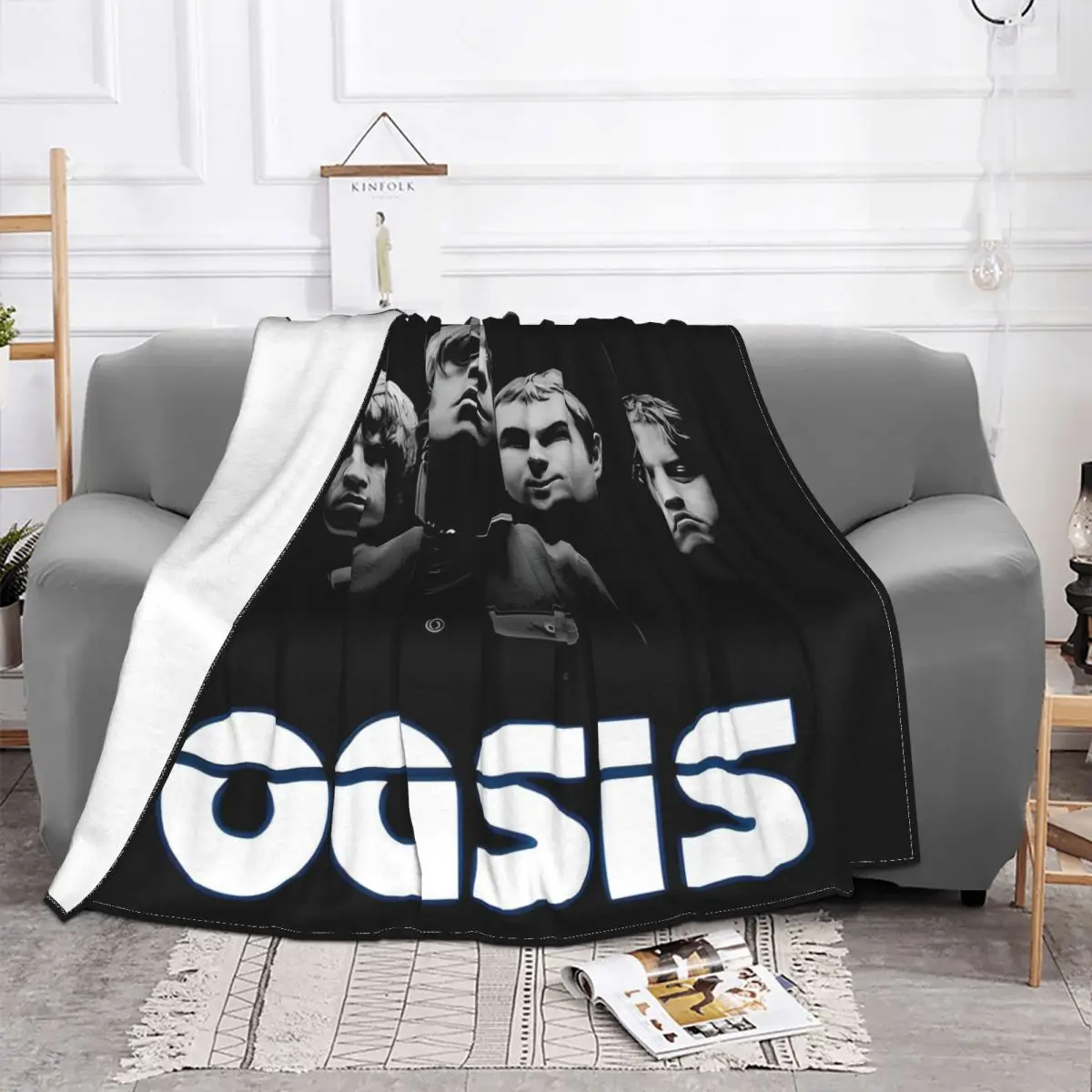 Definitely Maybe Rock Band Albums Flannel Blankets O-Oasis Funny Throw Blanket for Home 200x150cm