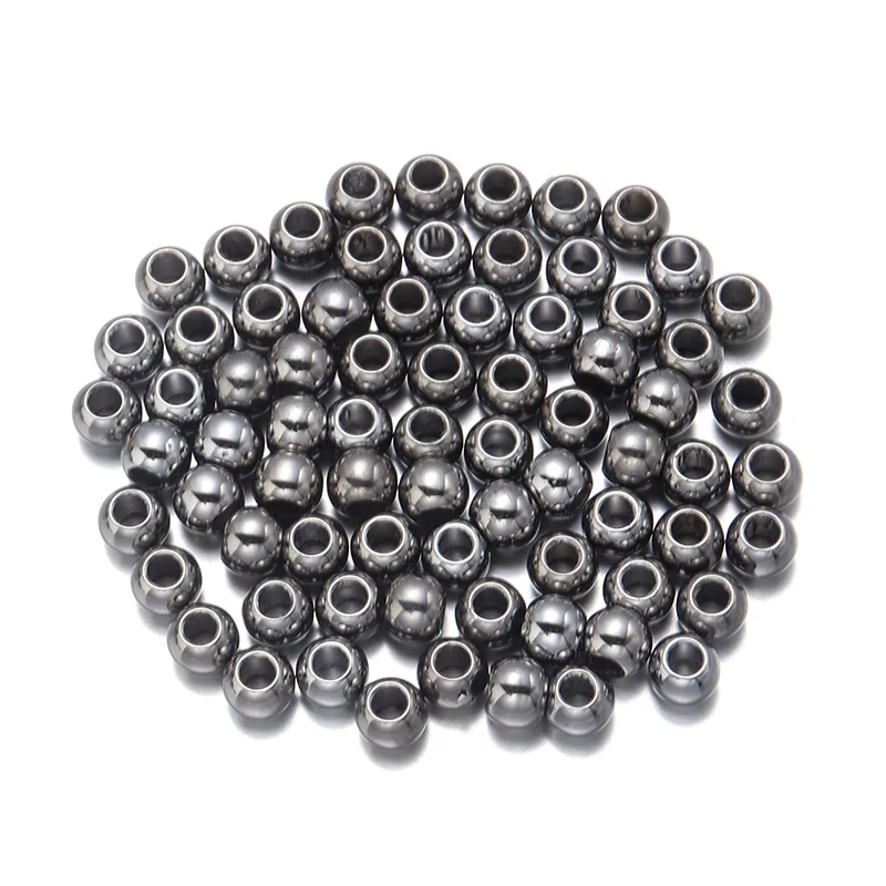 20-100 teile/los CCB Große Loch Perlen 4/5/6/8/10/12/14mm Runde Ball Lose Spacer Perlen Für DIY Schmuck Machen Armband Halskette – Detail 9