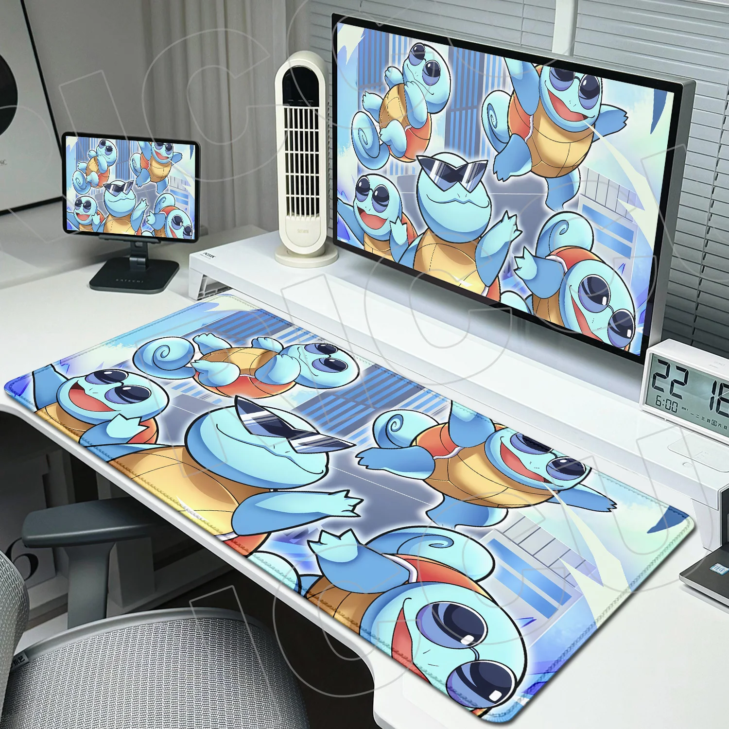 40x90cm kawaii Pokemon Squirtle Cute PC Accessories XXL Mouse Pad Larger Computer Keyboard rug expand Desk Mat Gaming Mouse pads