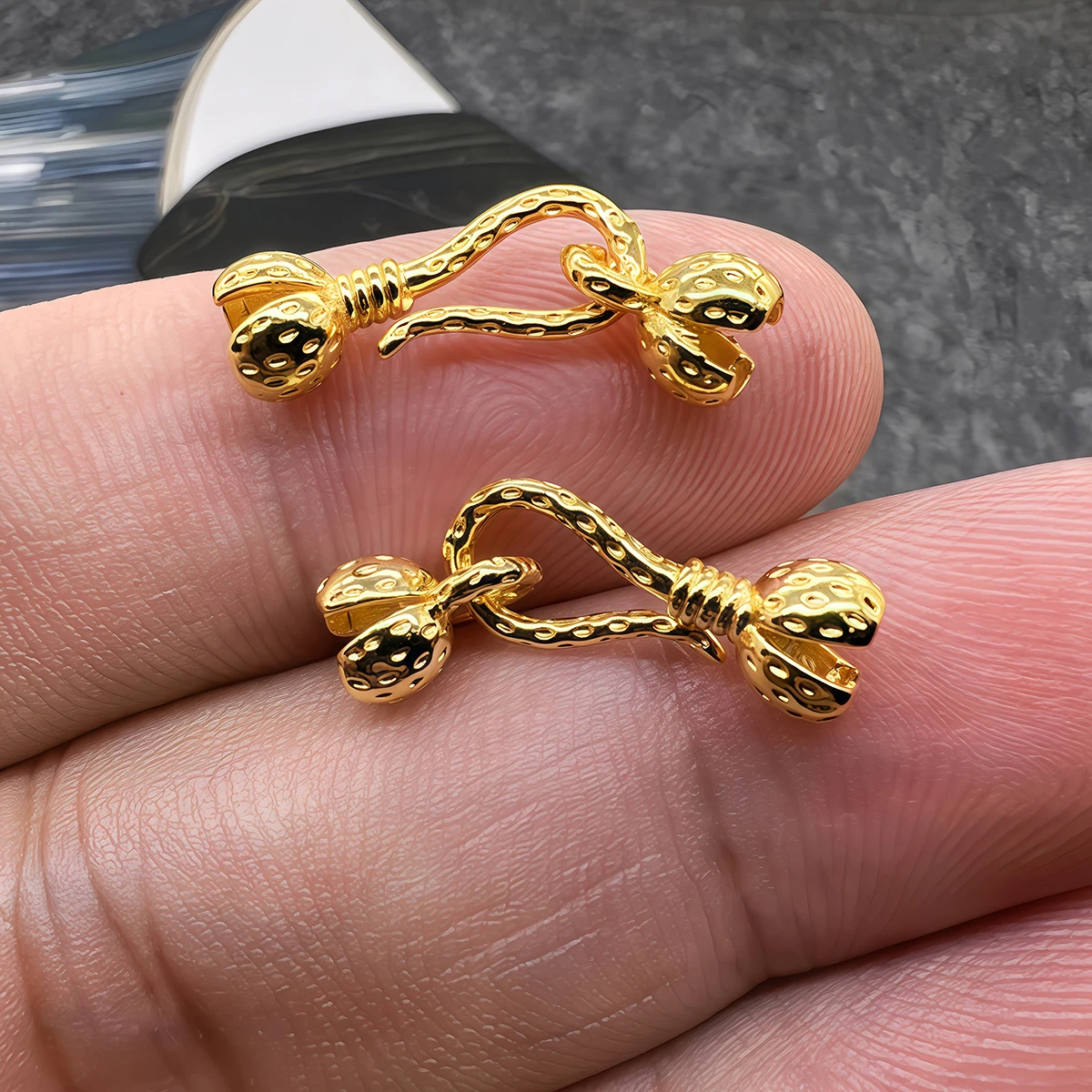3 Stück Messing-Crimp-Endverschlüsse, Haken-Armbandverbinder, Fischhaken-Verschluss für Armband, Halskette, Schmuckherstellung, Zubehör – Detail 7