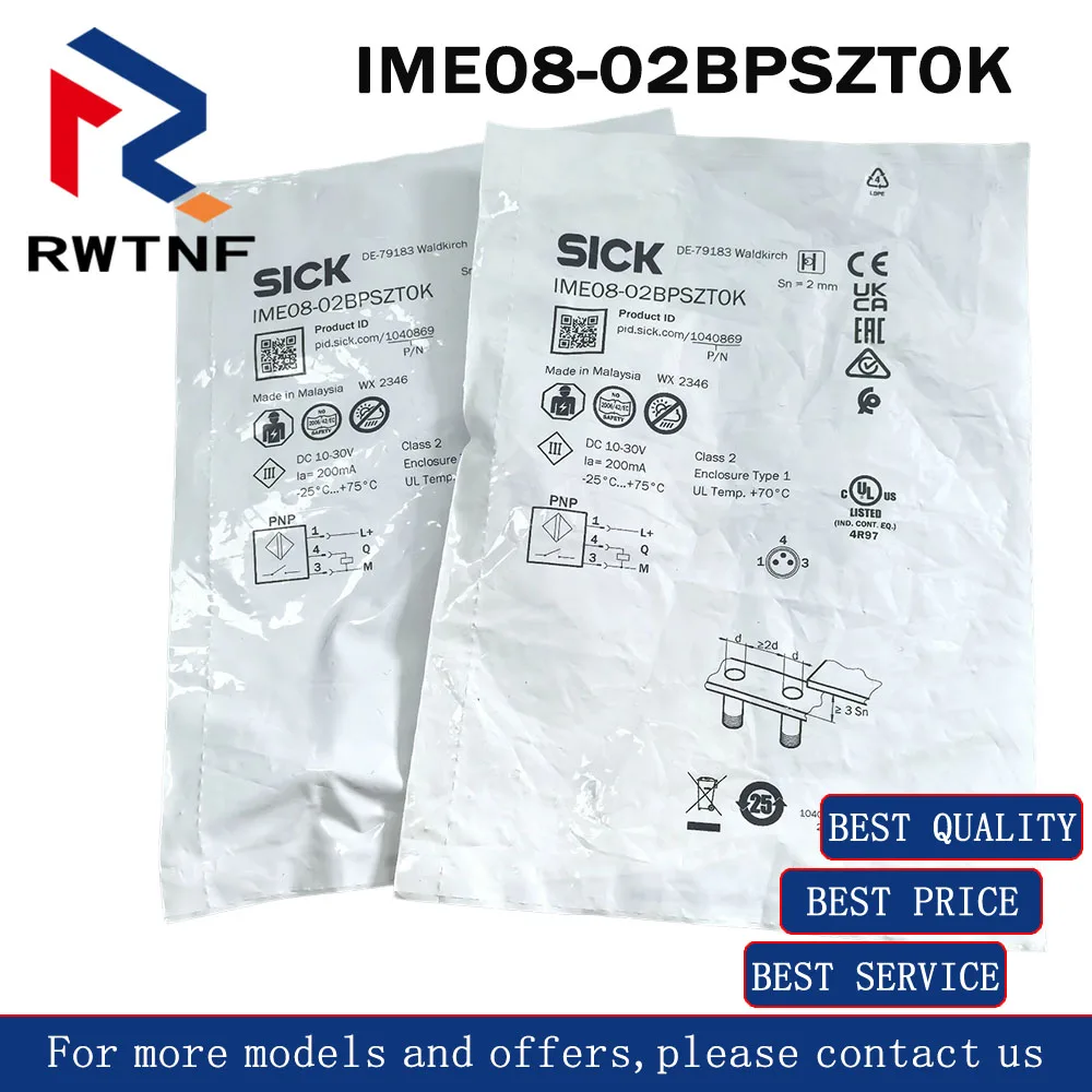 Brand New Genuine IME08-02BPSZT0K SICK Inductive proximity sensor, order number 1040869,100% original warehouse stock