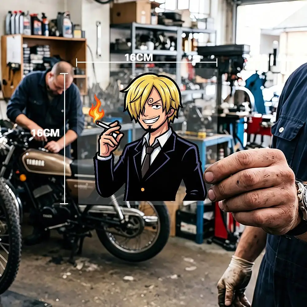 

One Piece Sanji Waterproof Stickers For Decorating Car Windows Motorcycles And Computers.