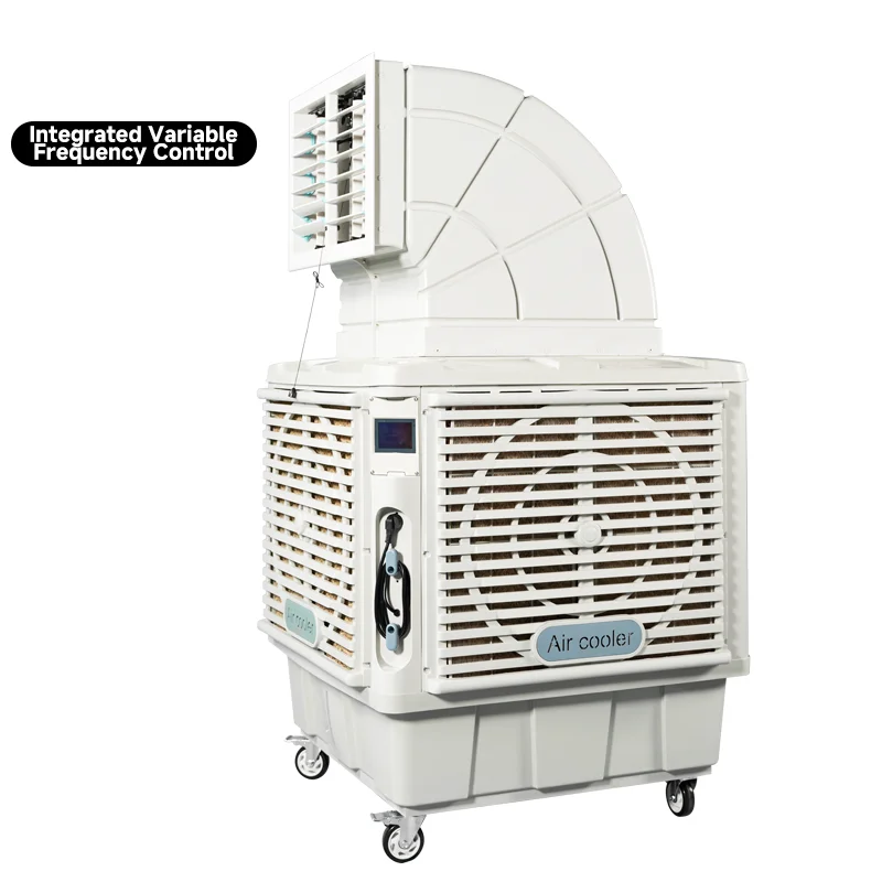 18000CMH factory direct price industrial mobile evaporative air cooler with AC motor and  casters for workshop