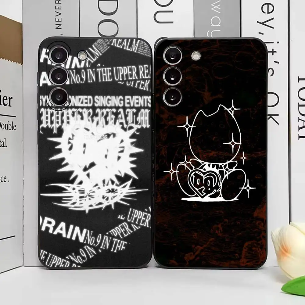 Fashion Singer Drain Gang Ecco2k Phone Case For Samsung Galaxy A73,A72,A71,A70,A53,A52,A51,Others Soft Black Cover