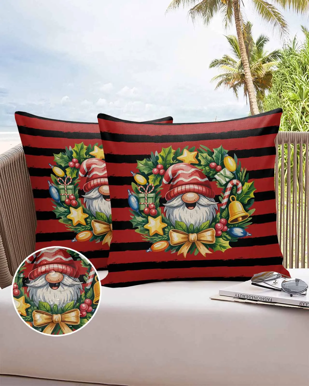 

2/4 шт. водонепроницаемая наволочка Рождественский ледяной лист карлик уличная наволочка садовый патио наволочки домашний декор