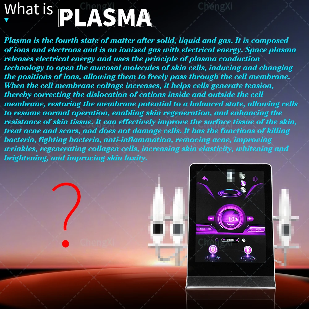 آلة البلازما الباردة والساخنة للوجه ختم الماس الأوزون البلازما مكافحة الشيخوخة تجديد الجلد العناية بالوجه جهاز تجميل