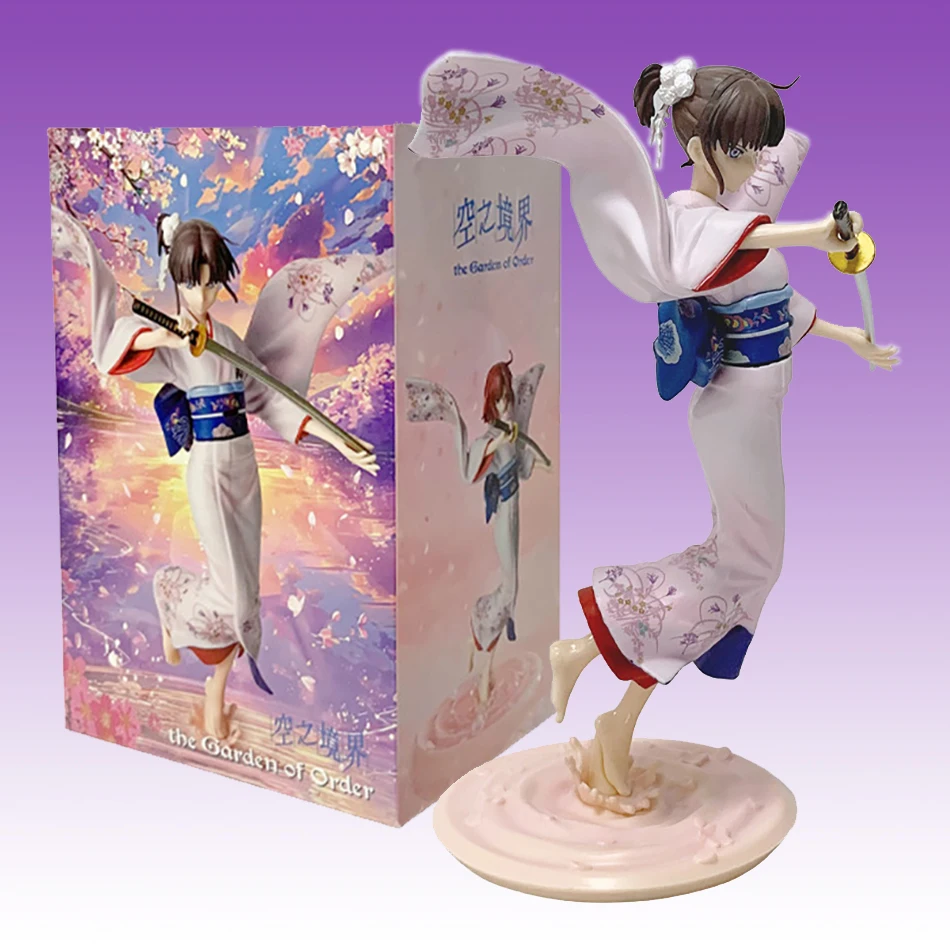 

20CM New Popular Cartoon Sky Realm Two Instruments Kimono Pretty Girl Handmade Model Collection Ornaments Landscape Desktop Gift