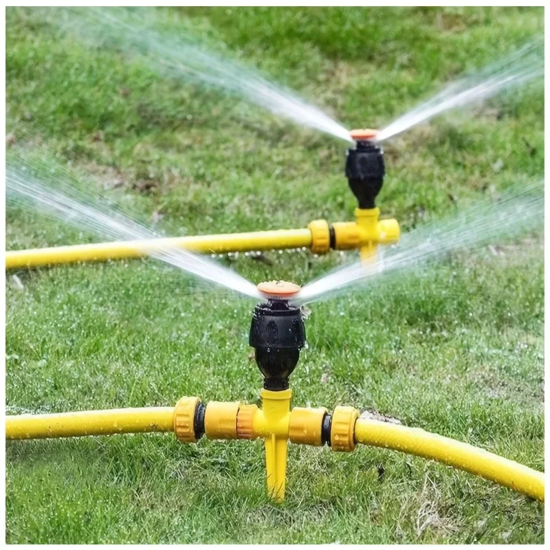 360 °Automatic Rotating Lawn Sprinkler Garden Irrigation Sprinkler Head Ground Insert Water Spray Nozzle for Yard Plant Watering