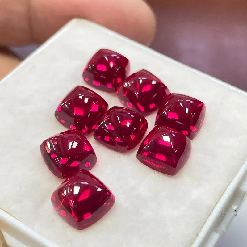 Ruby Lab Grown Gemstone Pigeon Blood Red Color for DIY Advanced Charms Jewelry Making Materials Multiple Shape with Certificate