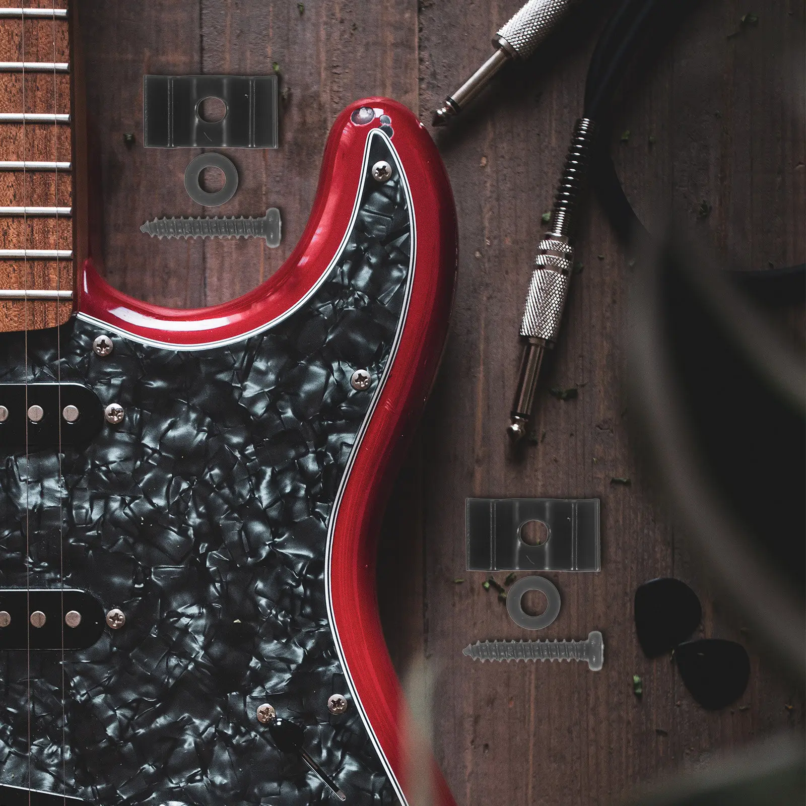 Electric Guitar String Retainer Set Metal String Tree Stabilizer for Stable Tone Easy Headstock Installation