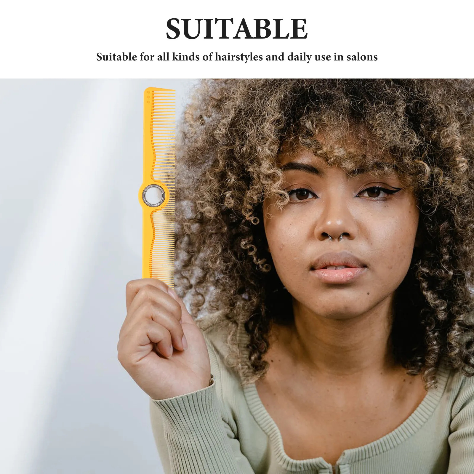 Salon Grade Rotating Comb Barber Professional Anti Static Heat Resistant Hair Styling Comb for Straight Curly Thick Fine Hair - view 4