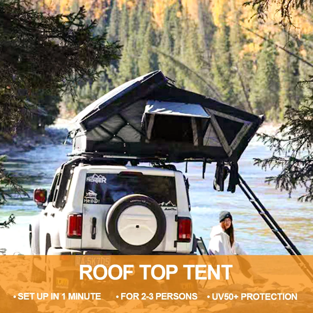 ADA Tent Manufacturer Custom Ultra-light Weight Camp Overlanding Roof Top Clamshell Hard Shell dune Roof Top Tent