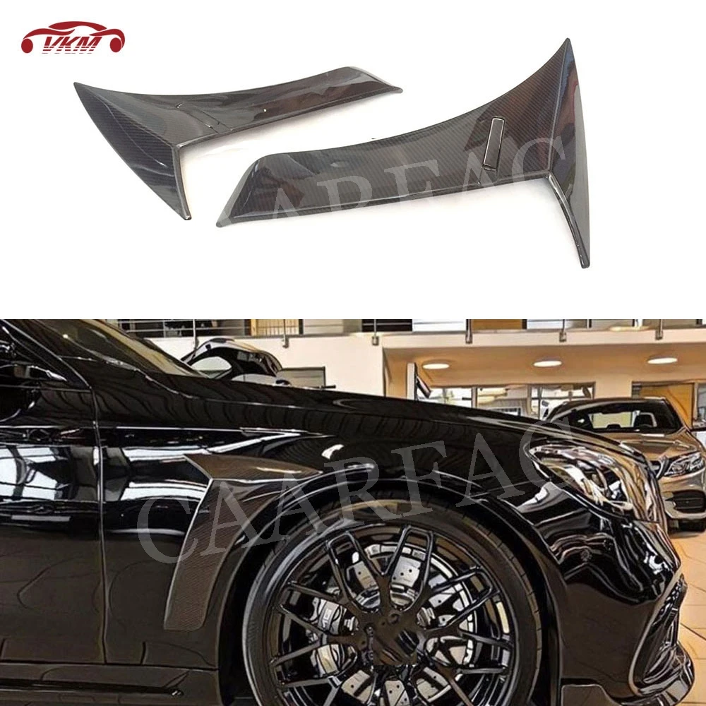 

Carbon fiber Front Bumper Flaps Side Fender Fins Splitters Moulding Trims for Benz S Class W222 S63 S65 AMG 2018 2019 Styling