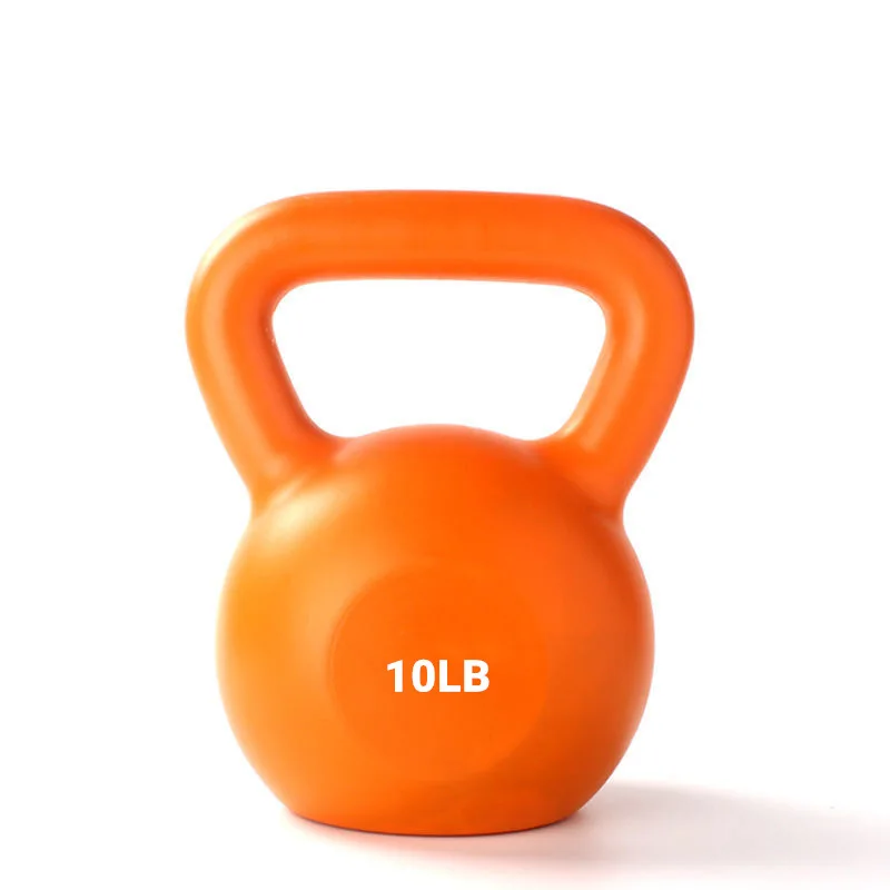 

10LB Colorful Kettlebells with Cement Fill for Home Fitness Training