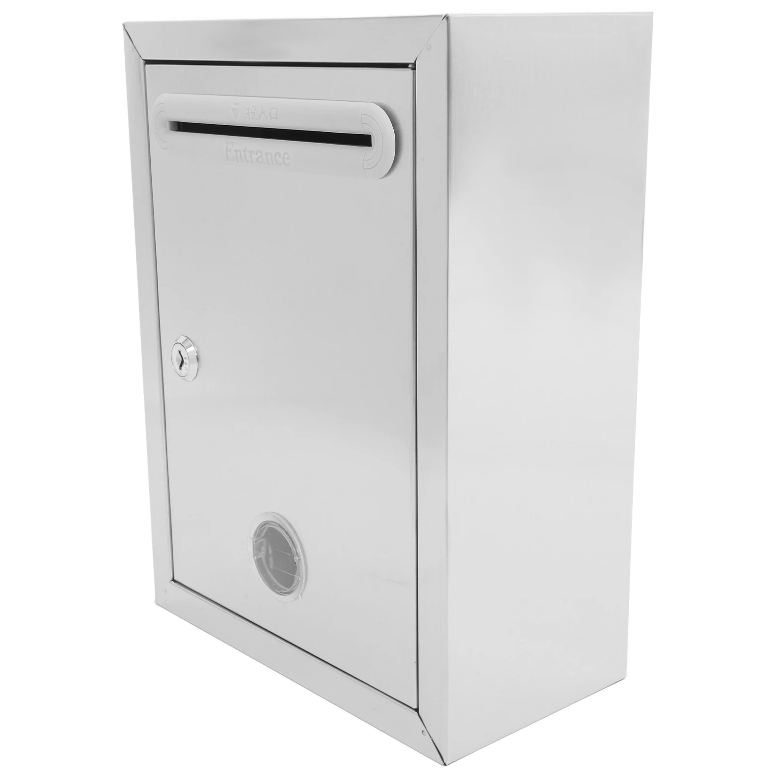 

Stainless Steel Comment Box Mail Boxes Office Mailbox Wall Mount Rustic Style Small Locking Raffle with Slot Staff