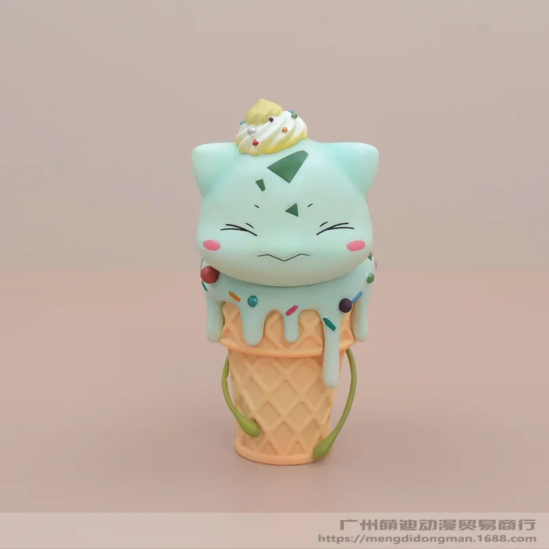 Figurines mignonnes d'anime Pokemon Cone Ice Cream Series, Pikachu, Gengar, Psyresines, Sicilax, Kawaii Butter, PVC Strengthening Model, Ornament Toys, Gift