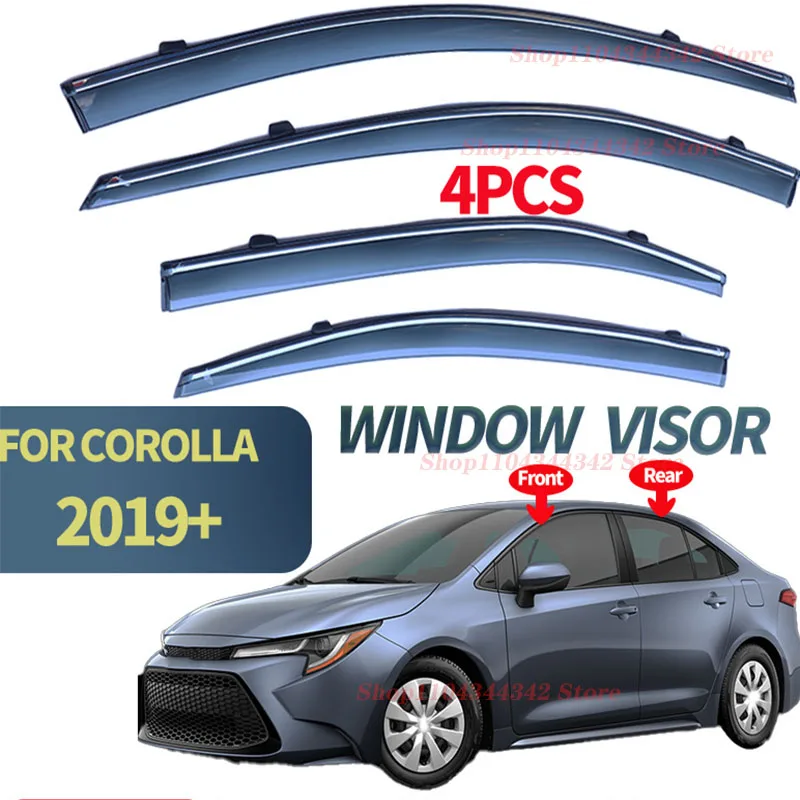 

For TOYOTA Corolla 2019-2023 Window visors Rain water prevention; Covering the sunlight; Anti fog; Snow prevention