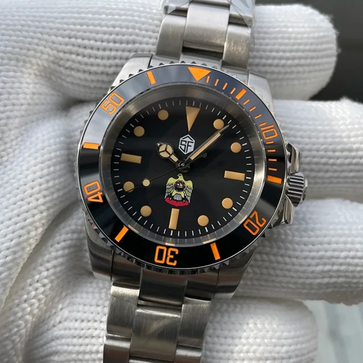 

STEELFLY Men Automatic Watch 41mm Mechanical Wristwatch Diver 200m Waterproof C3 Luminous Sapphire Mirror NH35 Ceramic Bezel