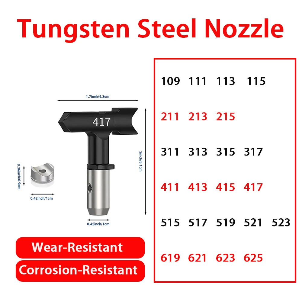

Complete List Of Accessories For Airless Spray Paint Latex Paint Putty Powder Universal Spray Gun Spray Gun Nozzle