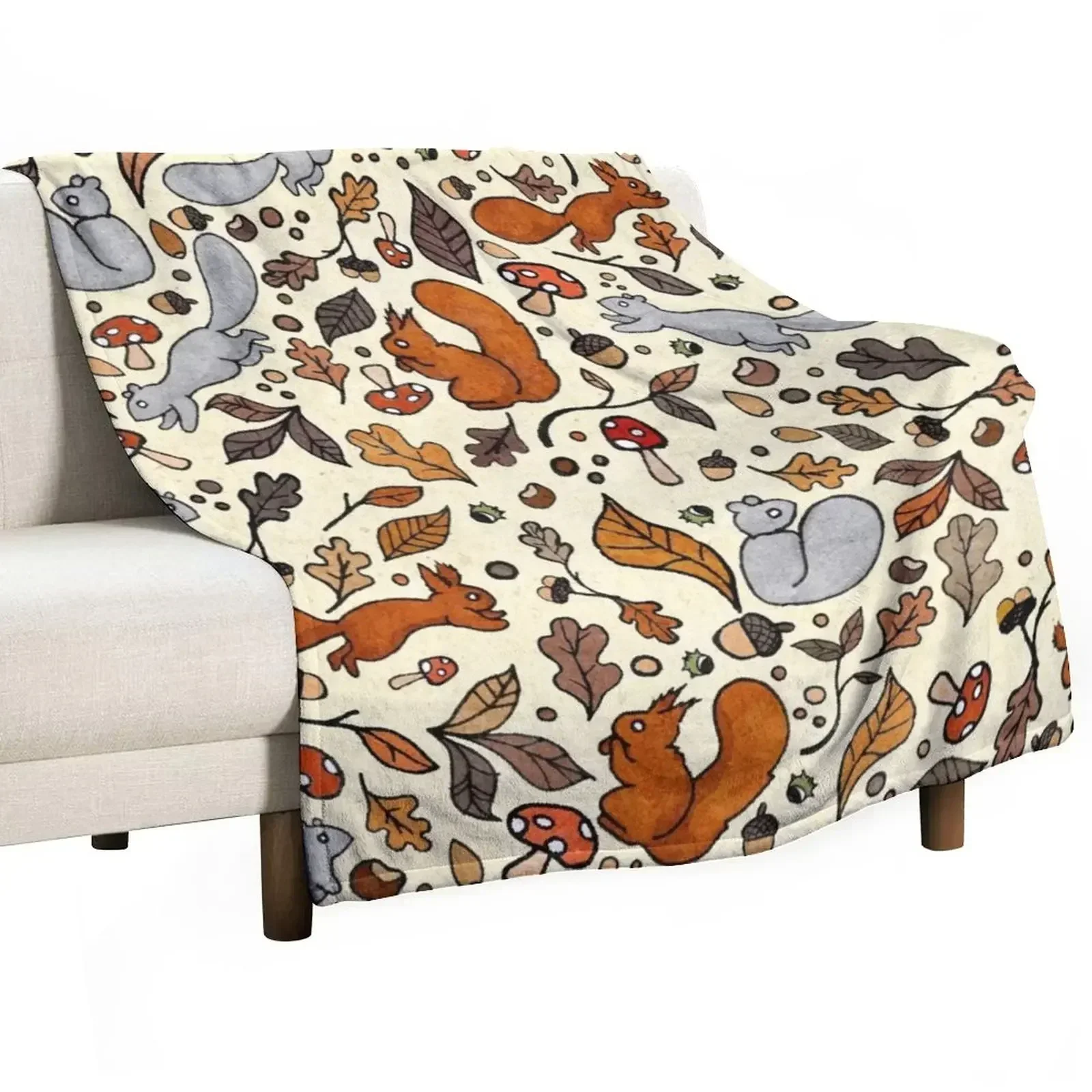 Squirrels Throw Blanket manga Baby Blankets For Baby Quilt Blankets