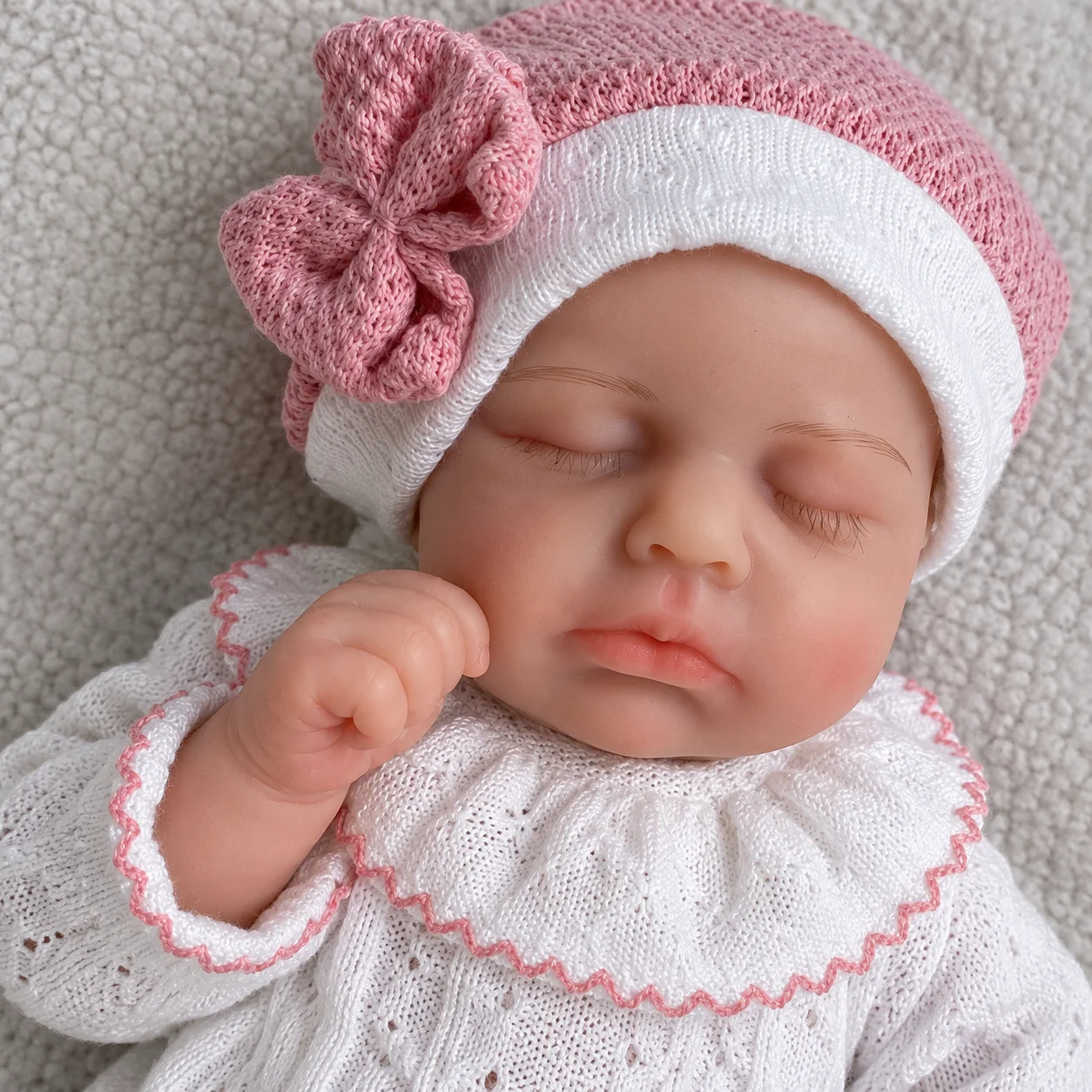33cm Reborn Baby Girl Doll Full Body Silicone Soft Realistic Hand-Painted Skin for Adult Collectors Birthday Gift Home Display