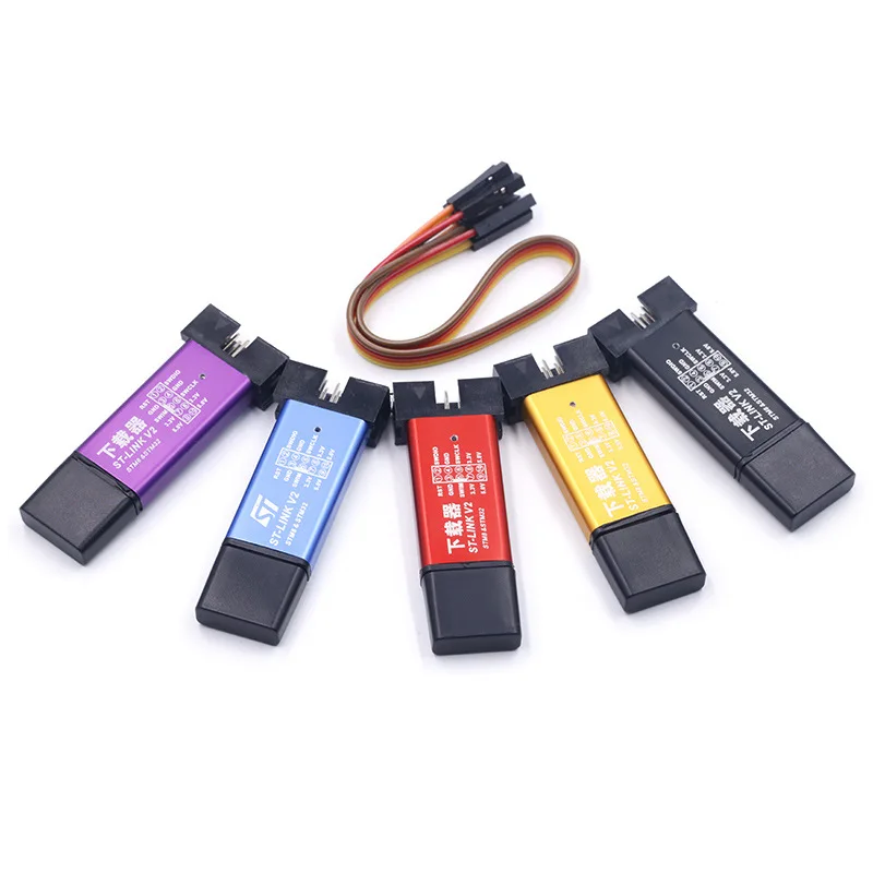 New LINK Stlink ST-Link V2 Mini STM8 STM32 Simulator Download Programmer Programming EWSTM8 With Cover DuPont Cable