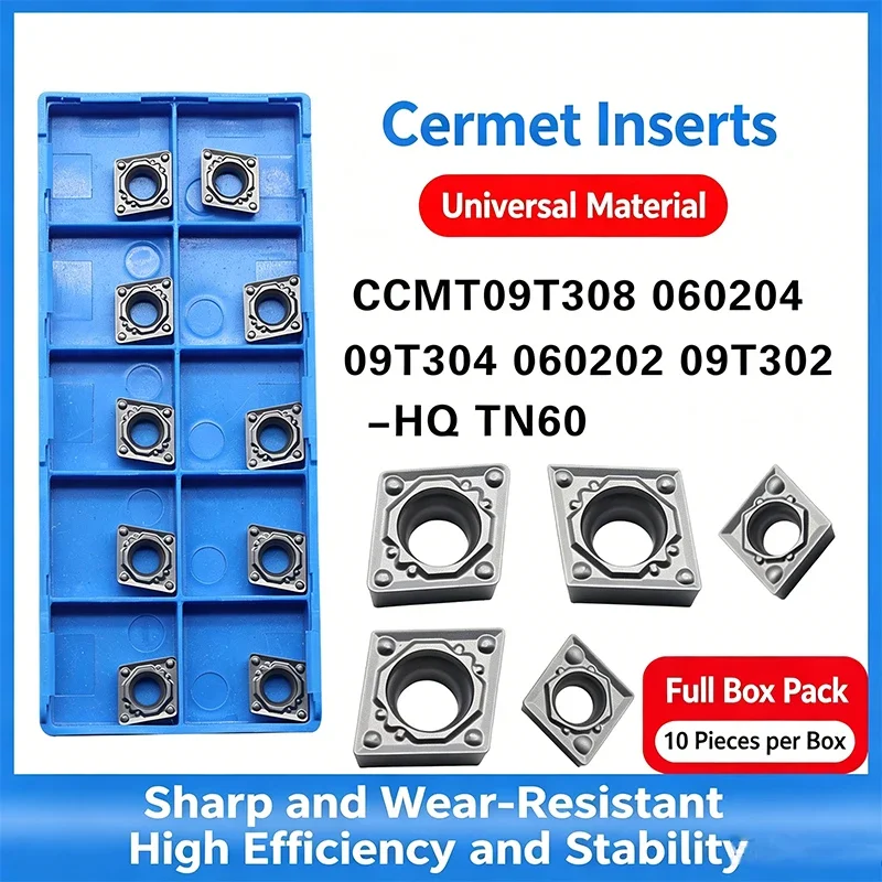 Cermet Rhombic Boring Internal Hole CNC Turning Inserts CCMT060204 CCMT060208 CCMT09T304 CCMT09T308 For Machining Steel Parts