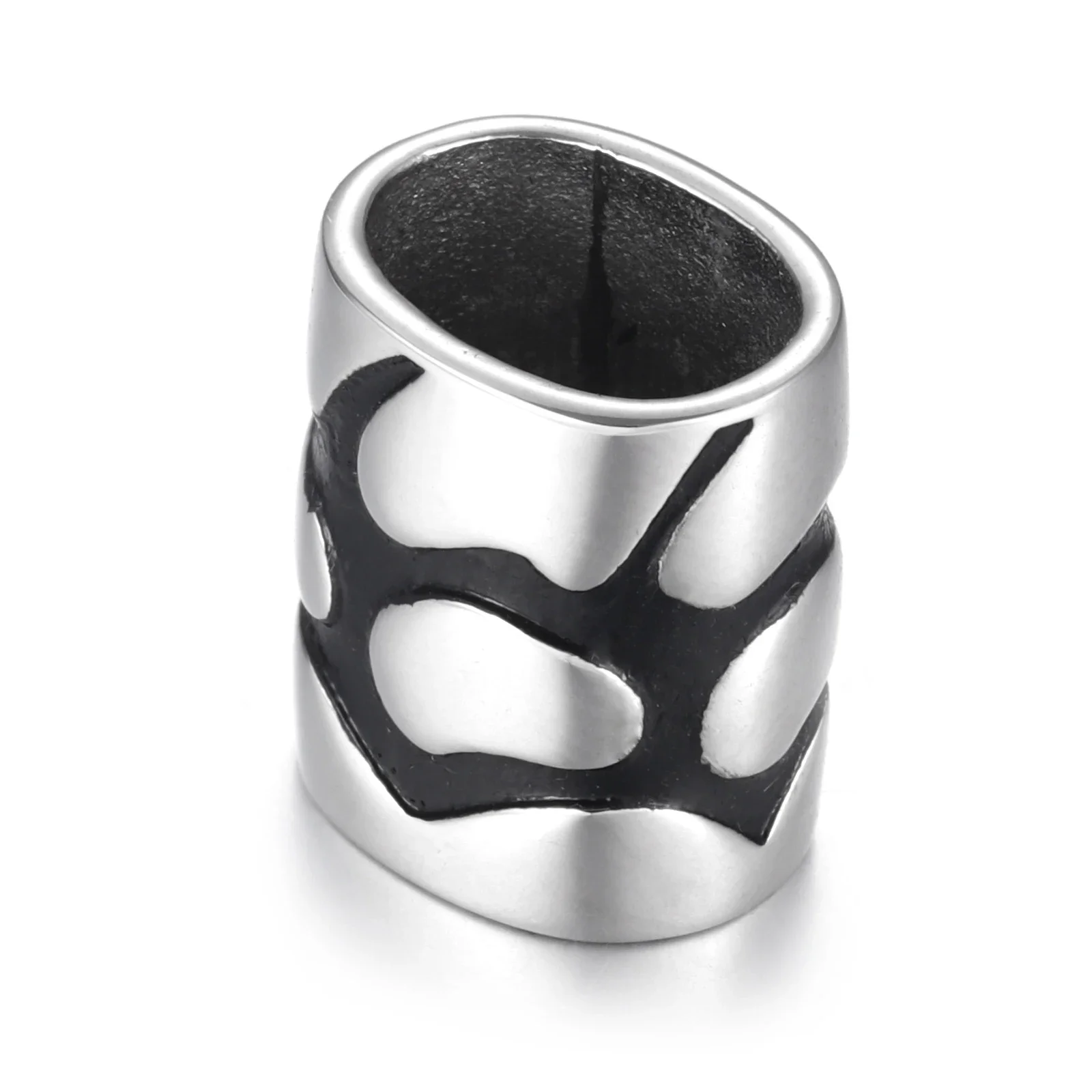 Stainless Steel Slide Charms Hole 11x8mm for Charm Bracelet Making Leather Jewelry DIY Slider Bead Findings