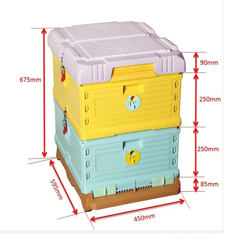 Beekeeping Equipment 2 Layers Bee Hives Boxes 10 Frame Plastic Beehive Insulated Bee Hive