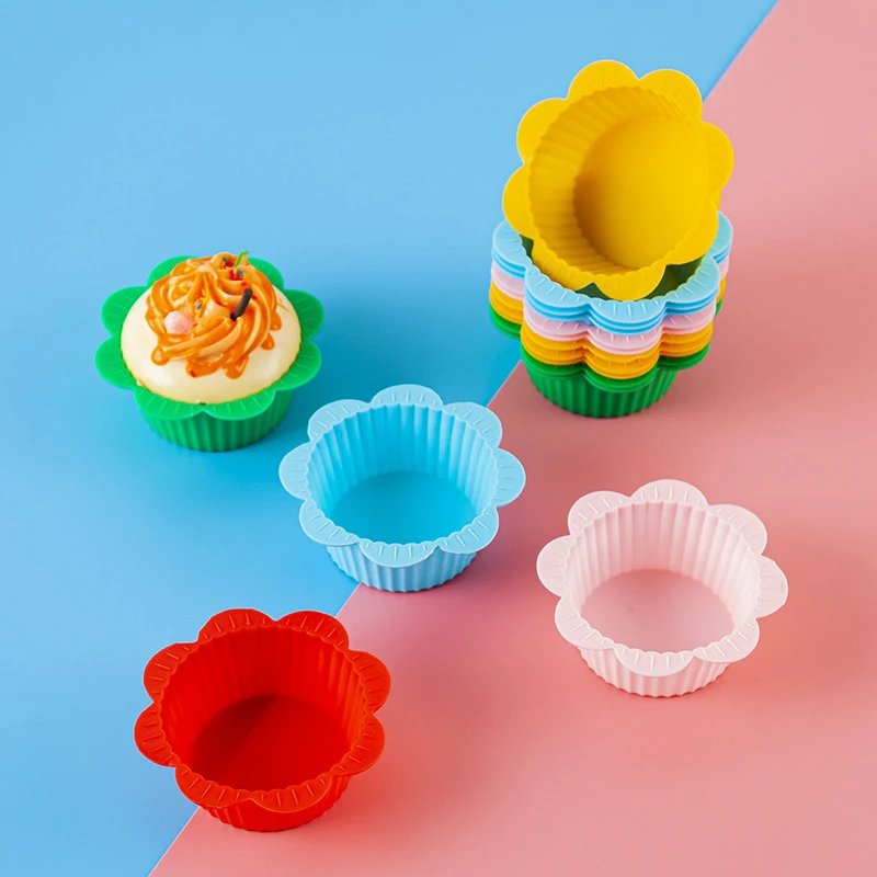 Siliconen Cakevorm Ronde Siliconen Cake Bakvorm Beker, Cupcake Pudding Schimmel Hoge Temperatuurbestendig En Zacht