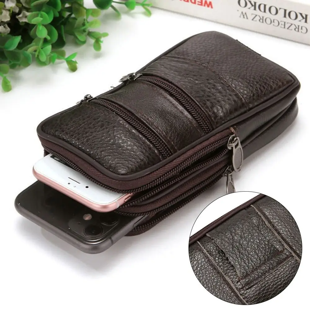 جديد حزام بو الجلود حامل هاتف الخصر حقيبة متعددة الوظائف المحمولة الرياضة محفظة الترفيه حزام مقاوم للماء الحقيبة يوميا