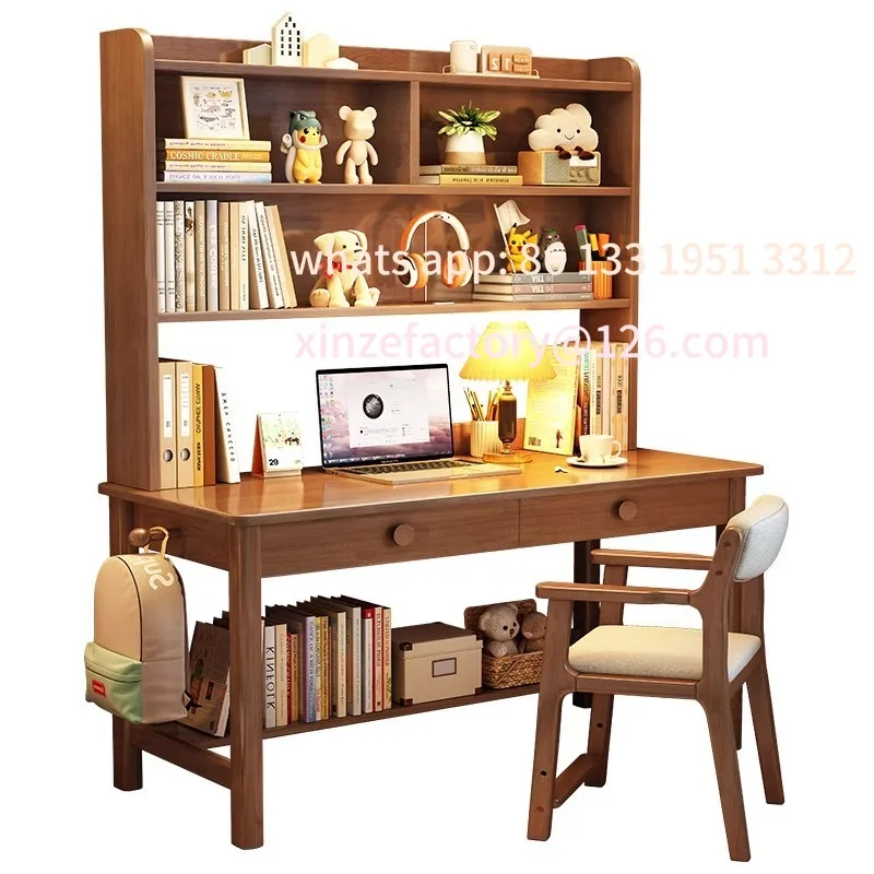 

Student home bookshelf all-in-one desk computer desk home student writing desk children's study table