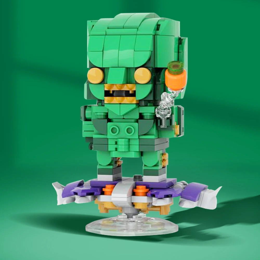 Gobricks MOC Green Goblined Brickheadzs Building Block set Film Anime Monster Spiders Model DIY Bricks Toy for Children Gift