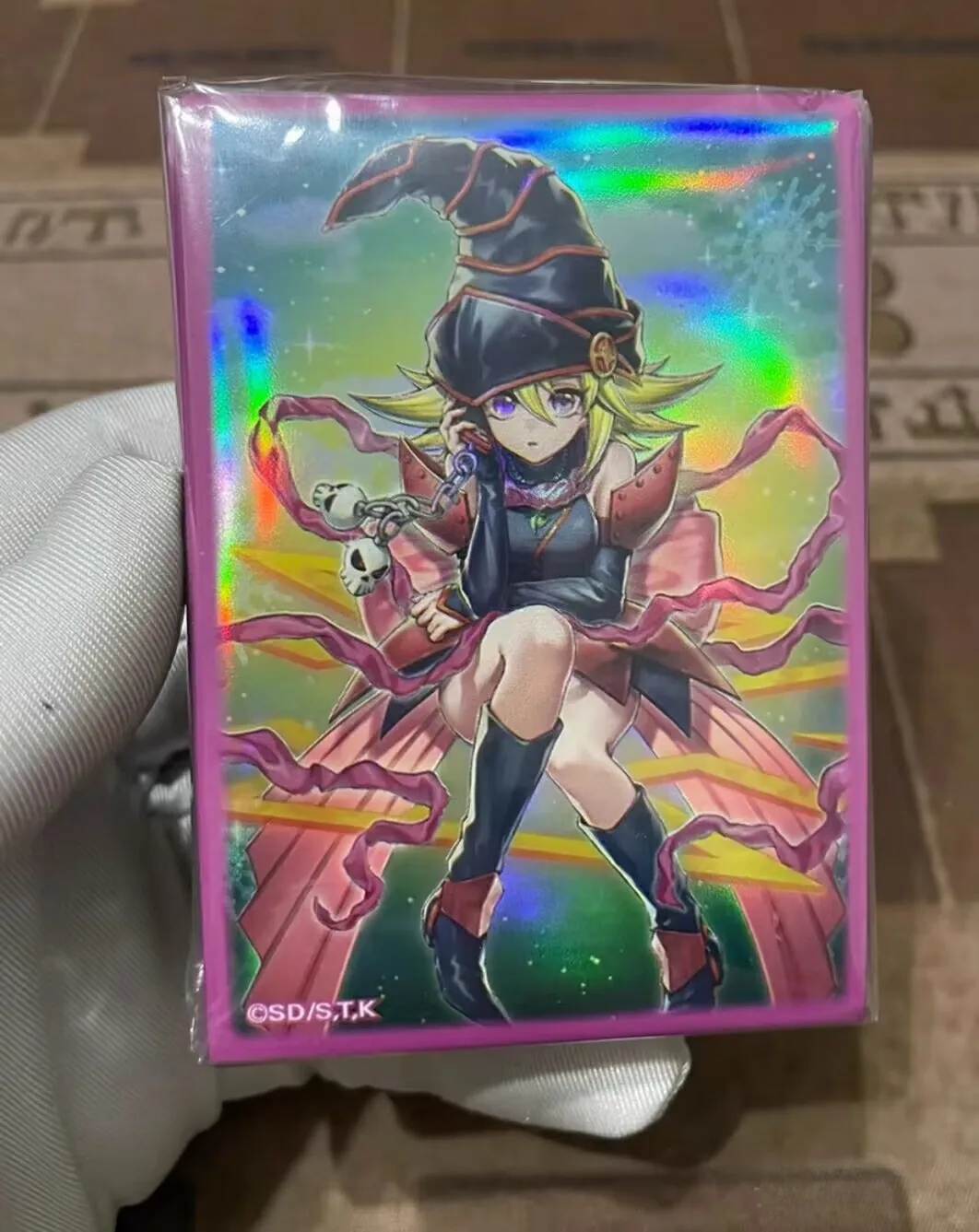

100Pcs Yugioh KONAMI Duel Monsters Gagaga Girl - Cell Phone Subtraction Official Collection Sealed Card Protector Duelist Sleeve