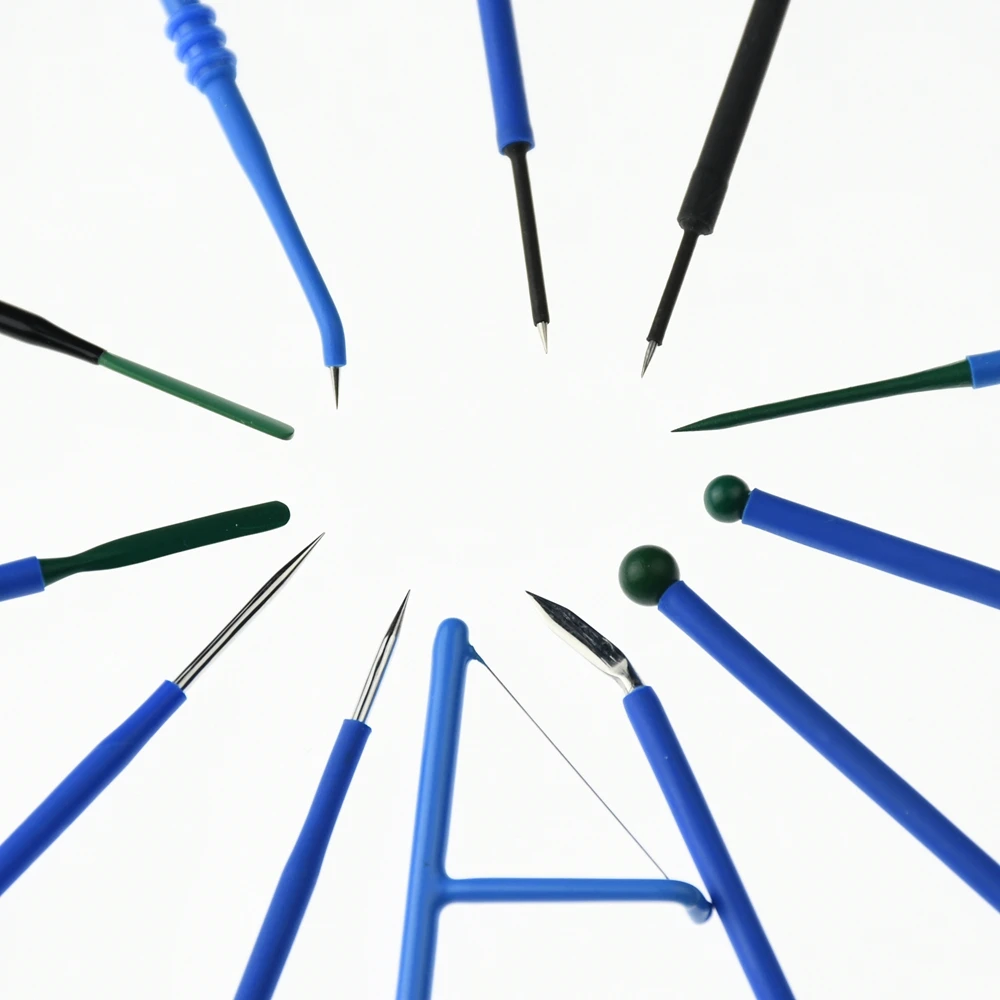 LD-3237 5pcs electrosurgical cautery pencil needle, Arthroscopic Electrodes Non-stick coated 135mm*2.36mm,4mm ball, ESU pencil