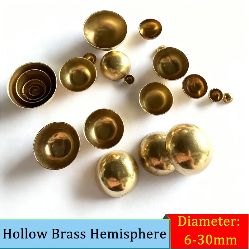 

Polished Brass Hollow Hemisphere Half Sphere DIY Crafts Jewelry Making Model Making Home Decor 6-30mm Diameter