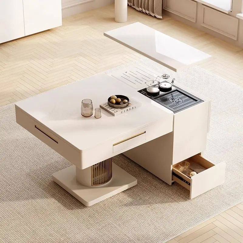 

Automatic dining table mahjong table integrated dual-purpose modern simple household small apartment multi-functional rock slab