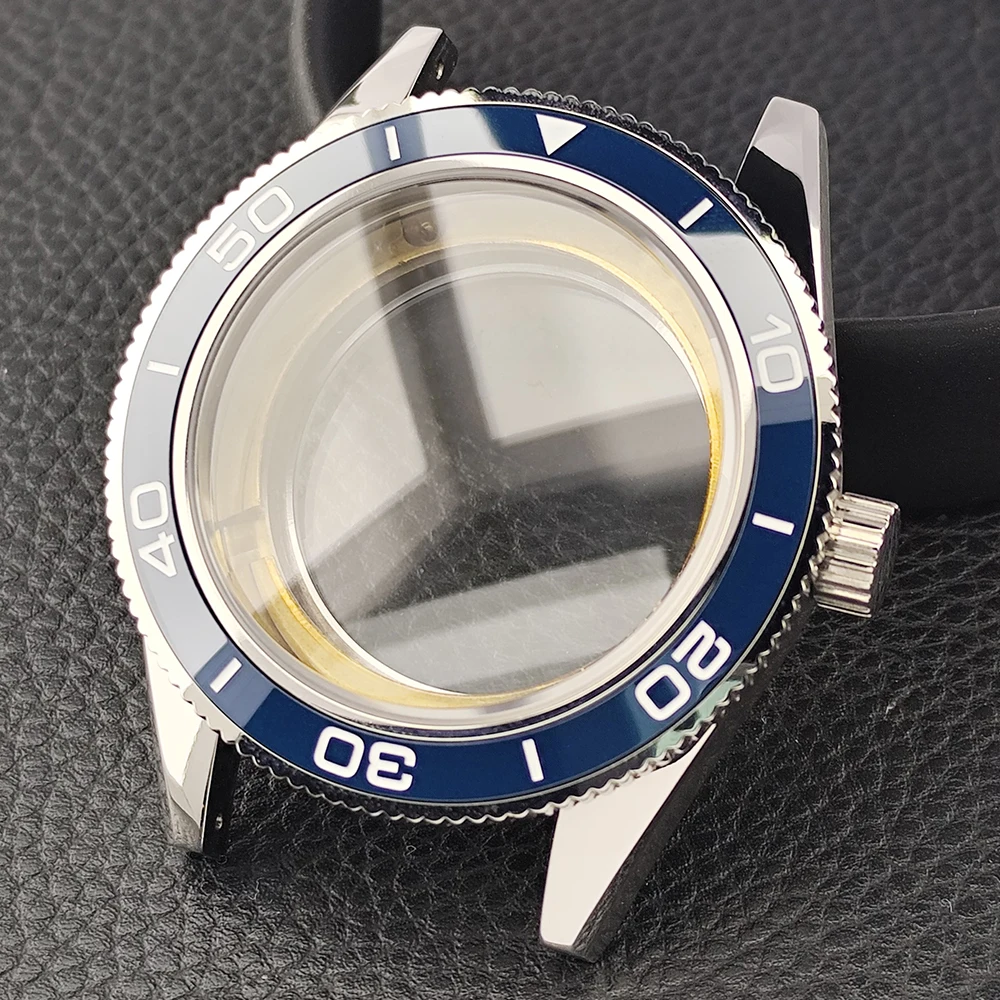 Silver 41.7mm case stainless steel case 31mm dial suitable for M8215 movement watch accessories Full body Mirror case