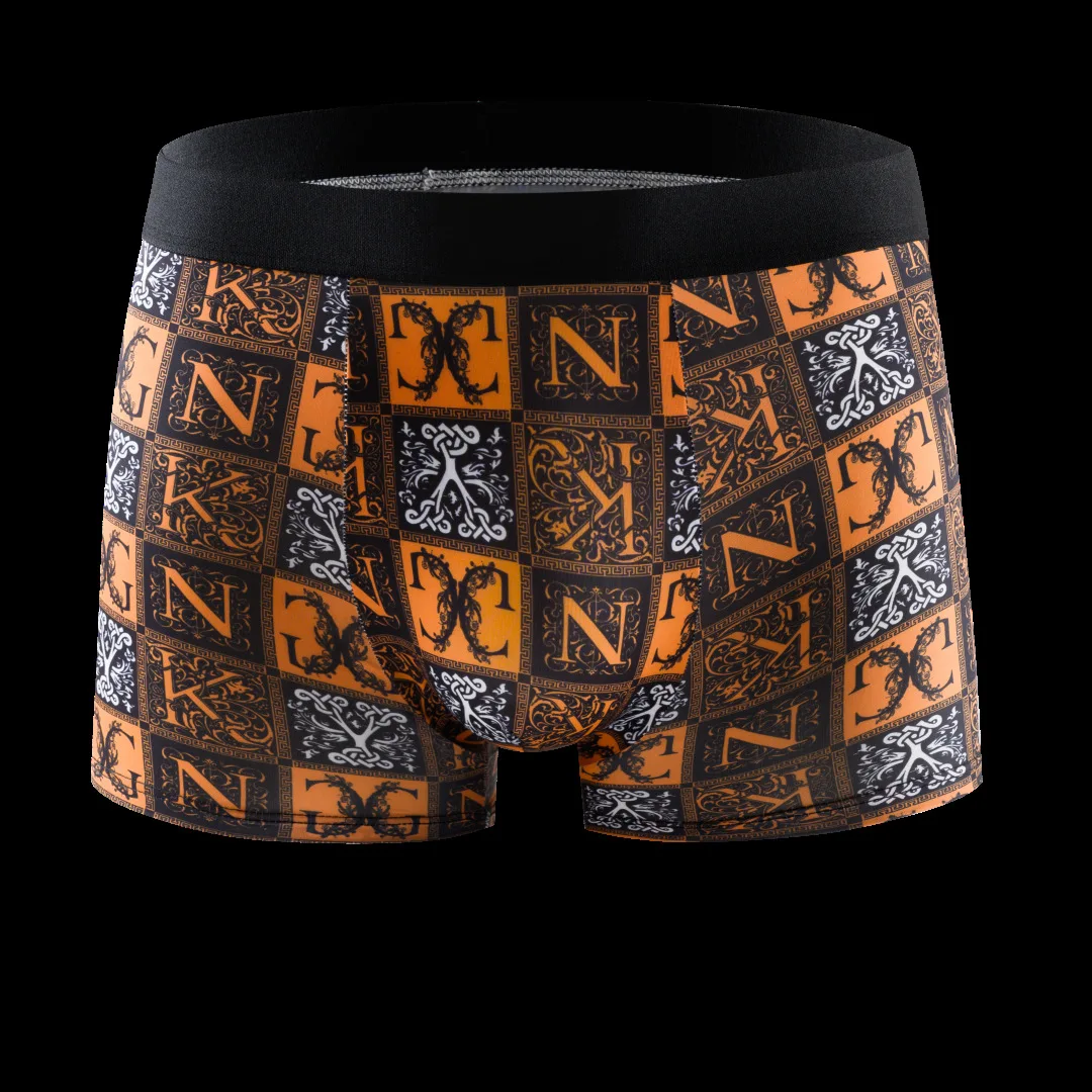 10pcs/set Men's Underwear Sexy Boxer Antibacterial Breathable Print Men Boxer Shorts New Style Boys Thin Flat Corner Panties