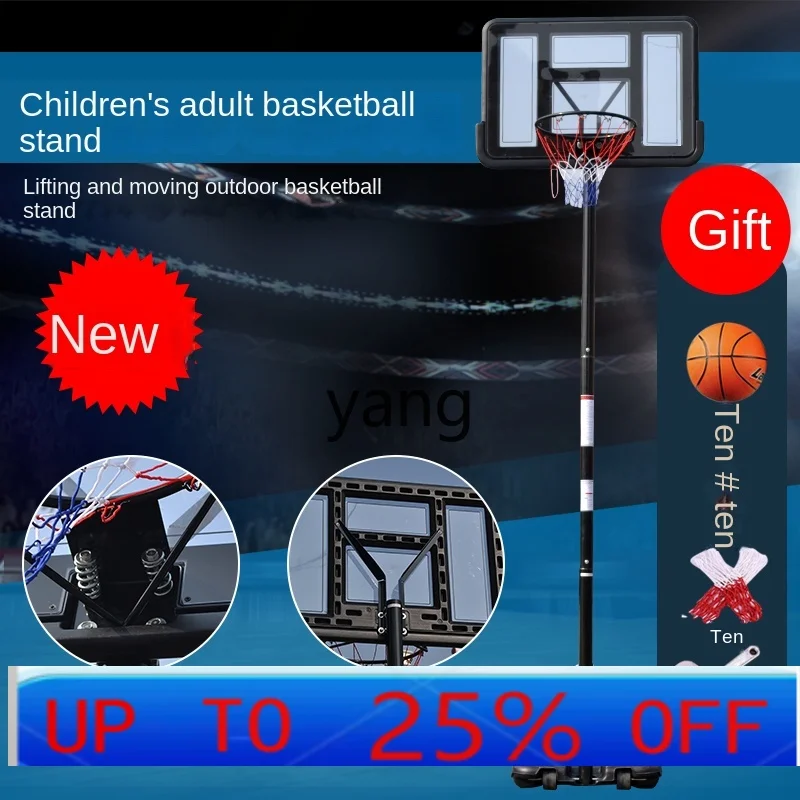 

lmm Adult Standard Basketball Stand Adjustable Mobile Basketball Hoop Outdoor Household