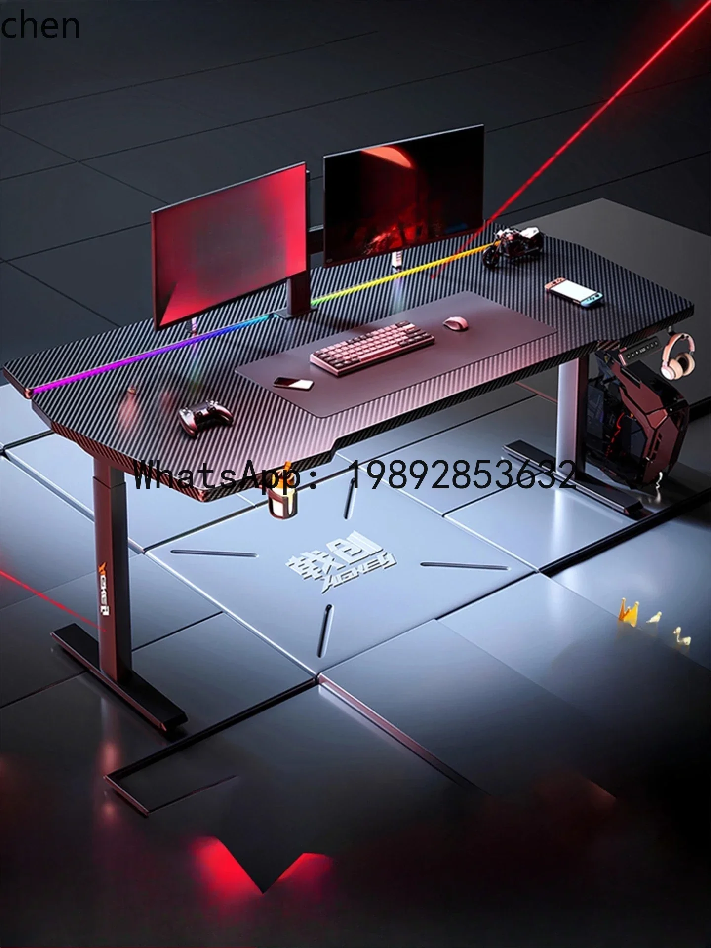 JX   electric lifting table, e-sports table, computer table can be installed with robotic arm, household can be lifted