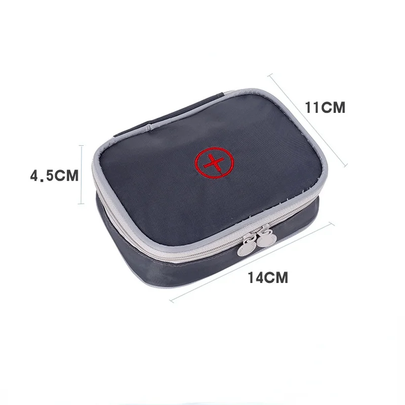 مجموعات طبية فارغة في الهواء الطلق حقيبة أدوات الإسعافات الأولية للسفر المحمولة حافظة طبية صغيرة الوردي حبوب الضمادات حقيبة التخزين طقم الطوارئ