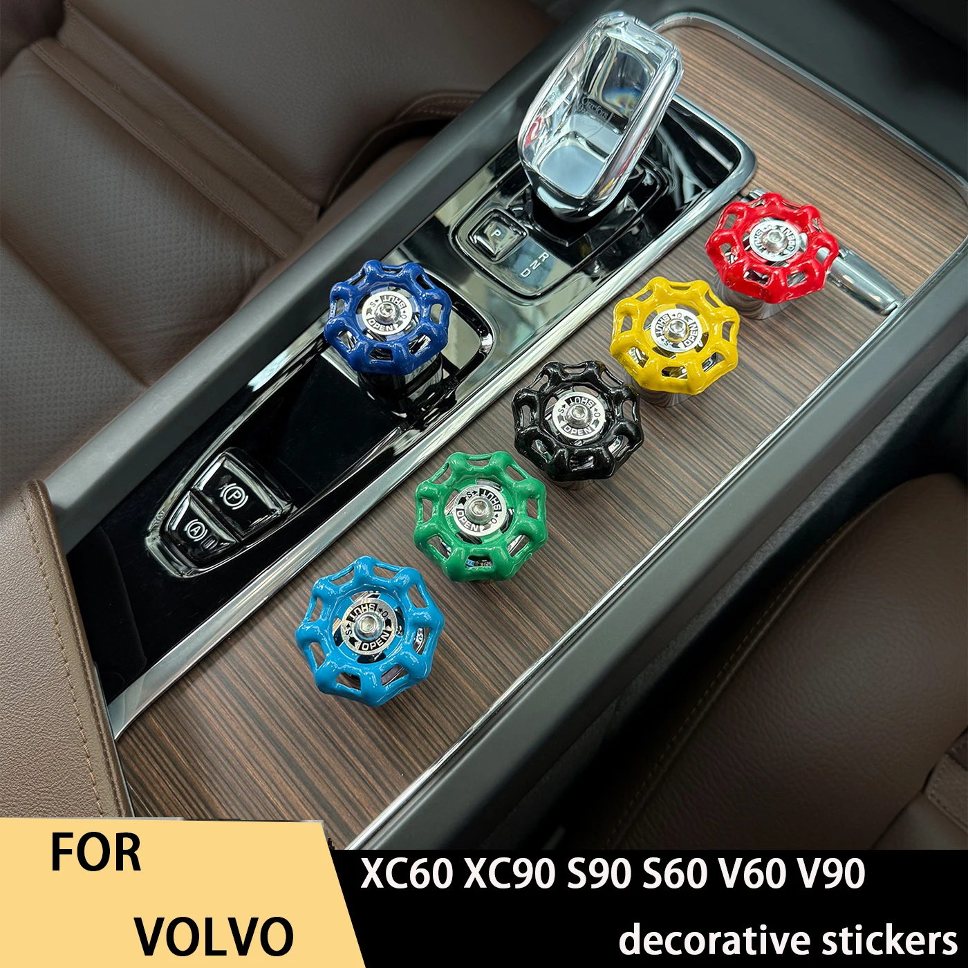 

For Volvo XC60 XC90 S90 S60 V60 V90 car central control one touch start knob cover interior decorative sticker