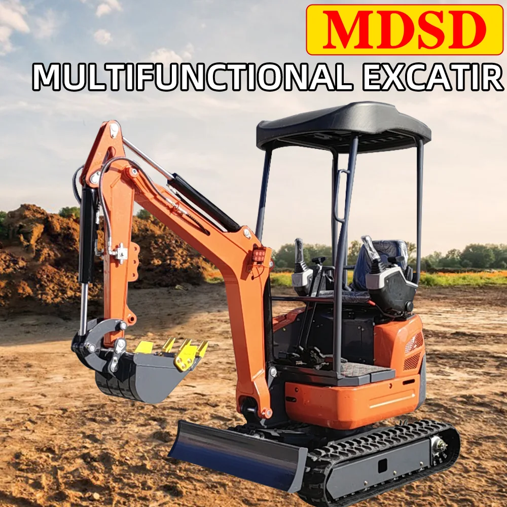 EPA 1.5 Ton Hydraulic Small Excavator 1800 kg Agricultural Orchard 1 Ton Trench Digger 1.2 Ton Diesel Mini Excavator Customized