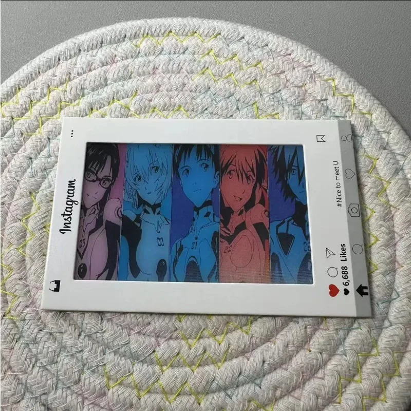 EVA Cards Shinji Rei Asuka Langley Soryu Anime Figures Cartoon Grating Card Bookmark Goods Toy Christmas Gifts Anime Merchandise view 5